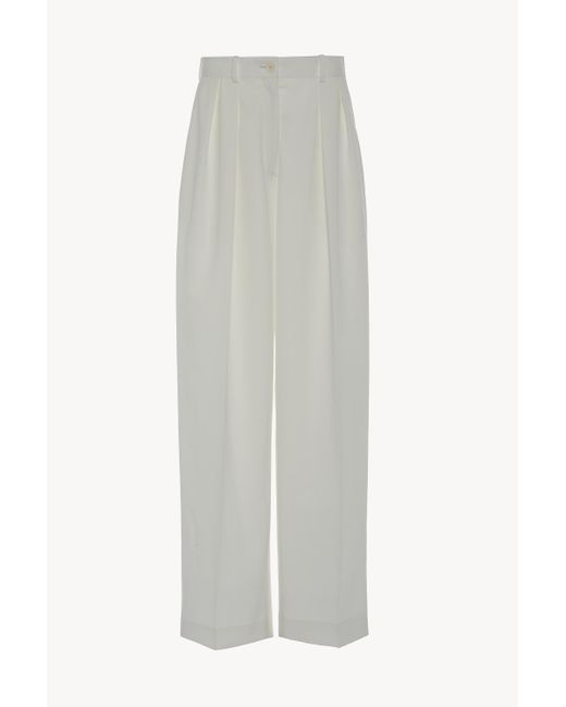 The Row Igor Pant In Cotton in White - Lyst