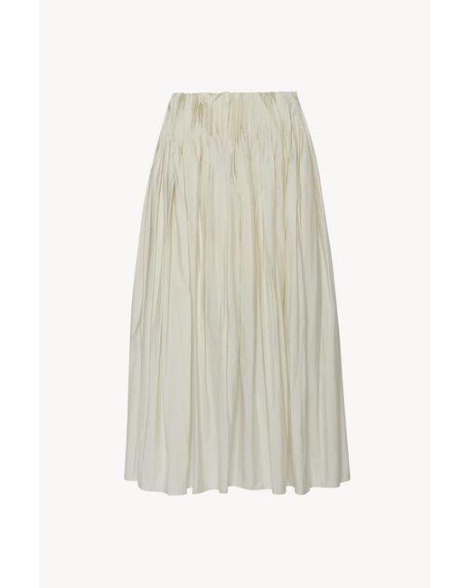 The Row Skirt Ivory Cotton in White | Lyst