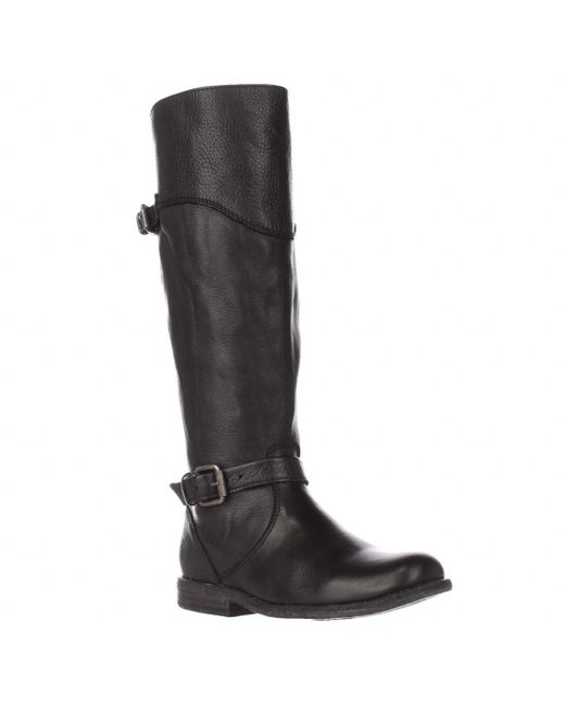 wide calf black leather riding boots