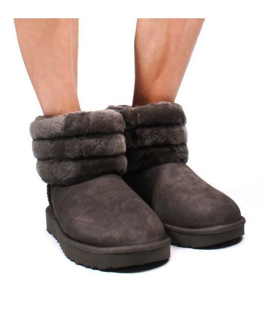 classic mini fluffy quilted boot