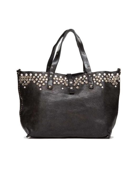 Shopper Strass E Borchie di Campomaggi in Black
