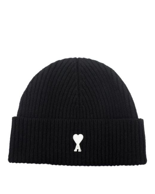 Cappello Nero di AMI in Black da Uomo