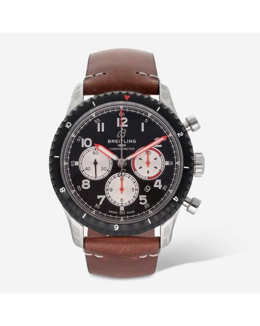 Breitling Black Aviator 8 Chronograph 43 Mosquito Stainless Steel Automatic Watch Ab01194A1B1X2 for men