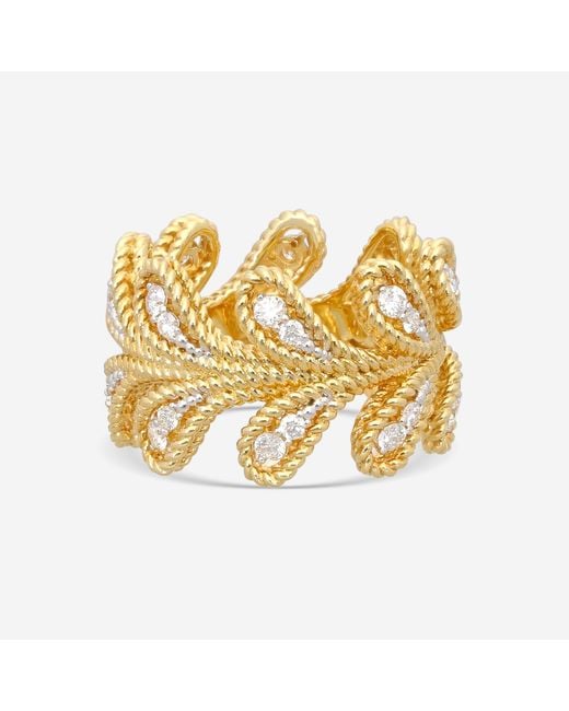 Roberto Coin Metallic Byzantine Barocco 18K & Diamond Ring Sz. 6.5 7772809Aj65X