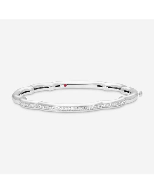 Roberto Coin Metallic Cialoma 18K Diamond Bangle Bracelet 7773574Awbax