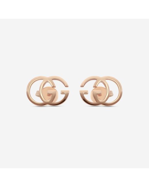 Gucci Metallic Gg Running 18K Stud Earrings Ybd70280100100U