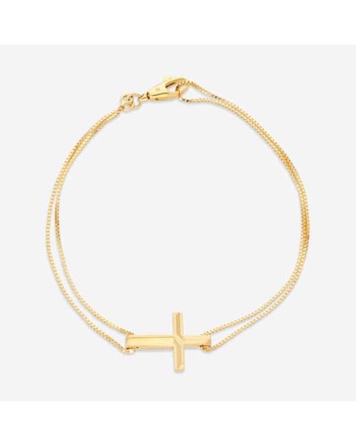 Gucci Metallic Link To Love 18K Cross Chain Bracelet Yba759354001016