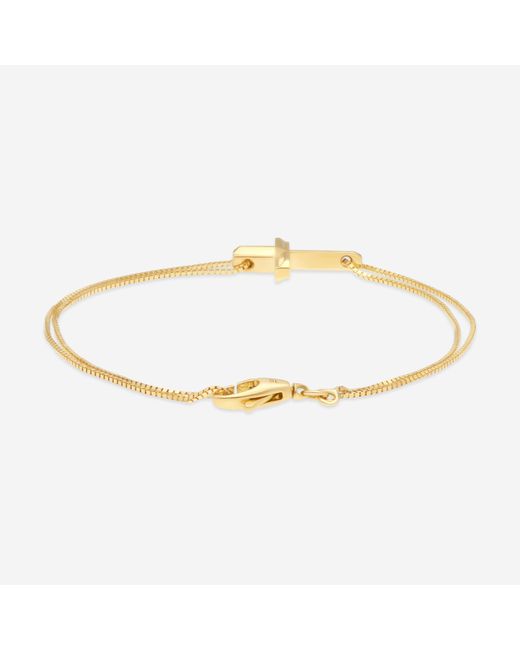 Gucci Metallic Link To Love 18K Cross Chain Bracelet Yba759354001016