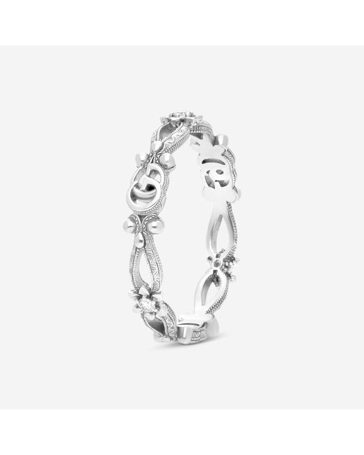 Gucci Metallic Flora 18K Diamond Band Ring Sz. 9.75 Ybc629827002020