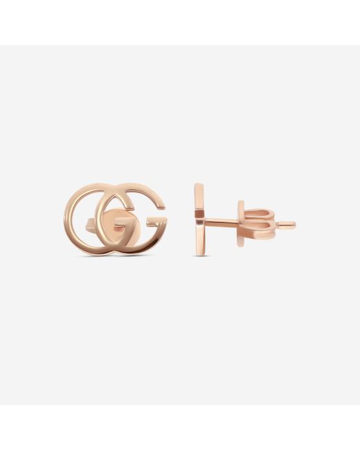 Gucci Metallic Gg Running 18K Stud Earrings Ybd70280100100U