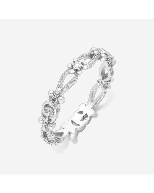 Gucci Metallic Flora 18K Diamond Band Ring Sz. 9.75 Ybc629827002020