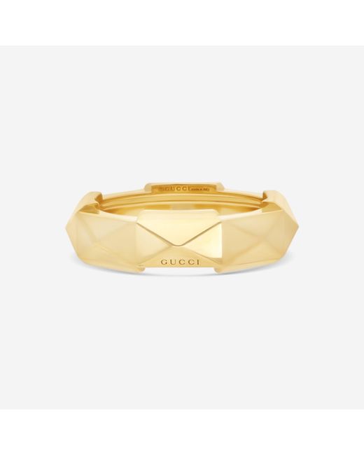 Gucci Metallic Link To Love 18K Studded Band Ring Ybc662184001012