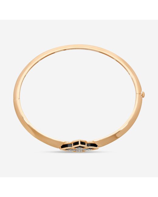 Roberto Coin Metallic Venetian Princess 18K & Diamond & Jade Bangle Bracelet 8883235Ahbaxs