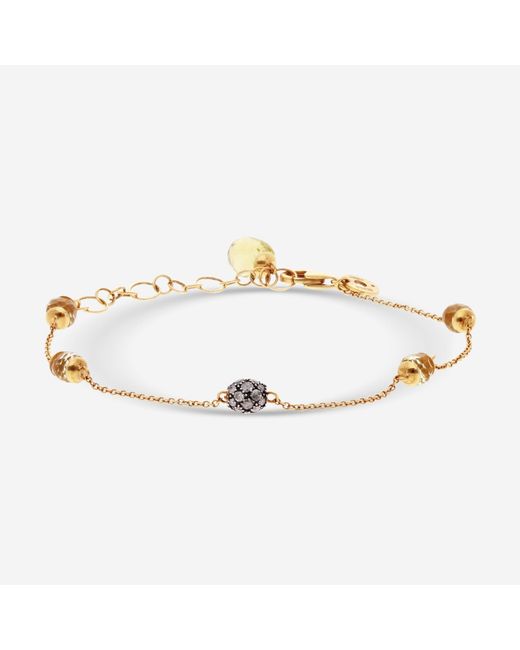 Nanis Metallic 18K Citrine & Ice Diamond Bracelet Bs1-539B