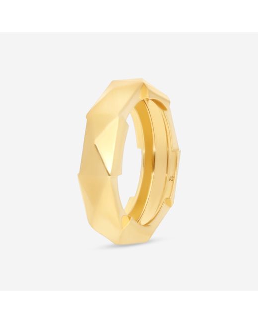 Gucci Metallic Link To Love 18K Studded Band Ring Ybc662184001012