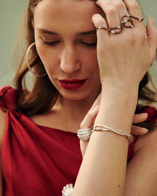 Gucci Yellow Ouroboros 18K Diamond, Sapphire & Tourmaline Multifinger Ring Ybc527017001