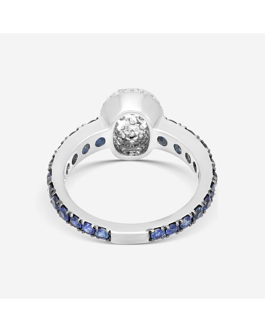 Crivelli Blue Girodito 18K Sapphire & Diamond Ring Sz. 6.75 035-R22687