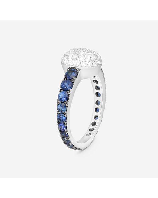 Crivelli Blue Girodito 18K Sapphire & Diamond Ring Sz. 6.75 035-R22687