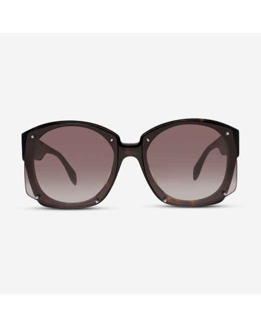Alexander McQueen Brown Icons Square Acetate 61 Mm Ladies Sunglasses Am0334S-30011470002
