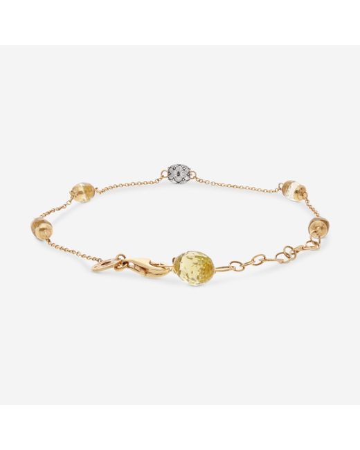 Nanis Metallic 18K Citrine & Ice Diamond Bracelet Bs1-539B