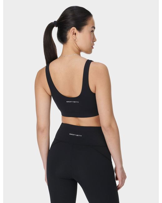 Sweaty Betty Black Women's All Day Bralette Light Support Sports Bra