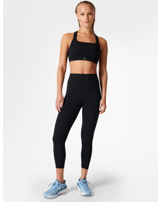 Sweaty Betty Black Power Ultrasculpt High Waisted Gym 7/8 leggings