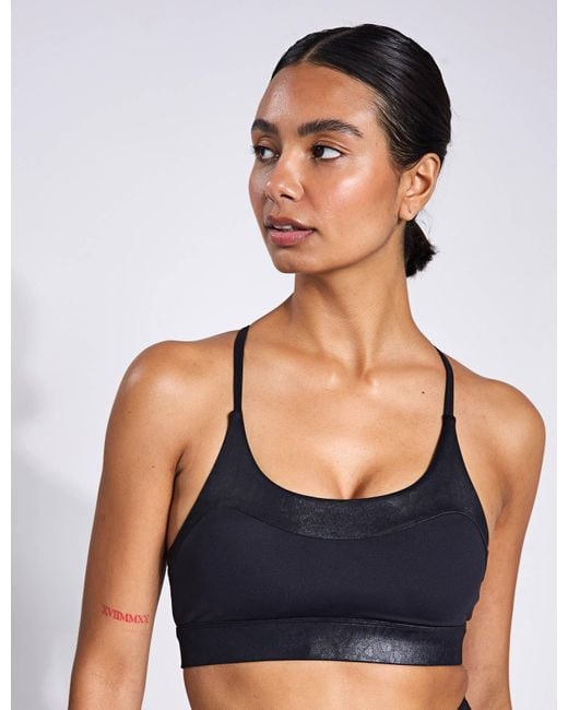 Lilybod Blue Women's Limit High-shine Sports Bra