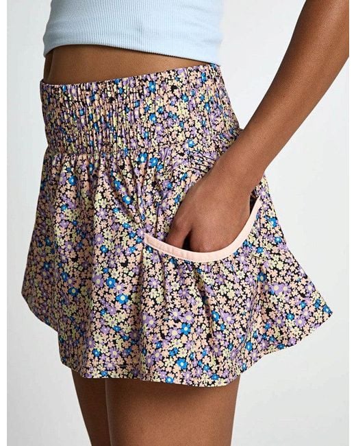 Fp Movement White Women's Get Your Flirt On Printed Shorts