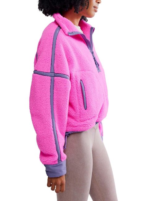 Fp Movement Pink Women's Mountain High 1/2 Zip Fleece