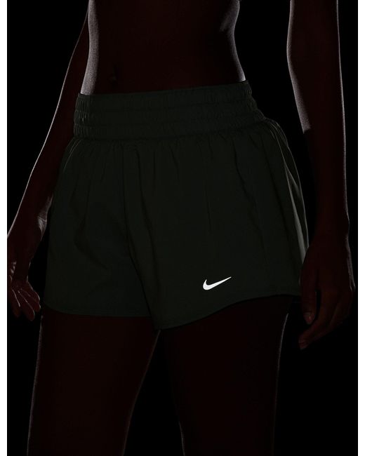 Nike Green Women's One Dri-fit 3" Brief-lined Shorts
