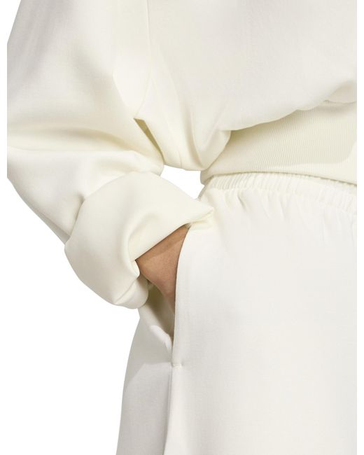 Adidas White Women's Soft Lux Loose Sweatshirt