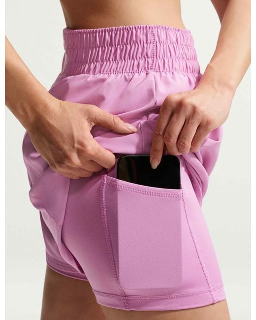 Nike Purple Women's One Dri-fit 2-in-1 Shorts