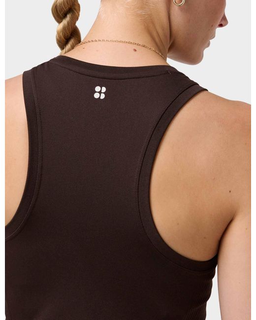 Sweaty Betty Black Women's Athlete Crop Seamless Workout Vest