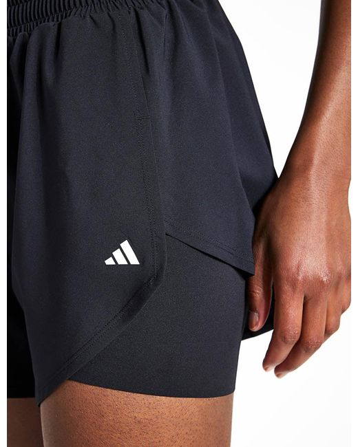 Adidas Black Designed For Training 2-in-1 Shorts
