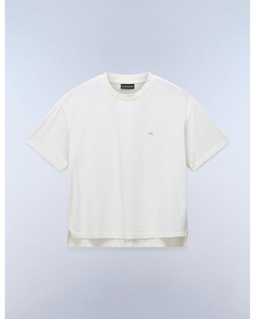 Napapijri White Women's Aurora Short Sleeve T-shirt