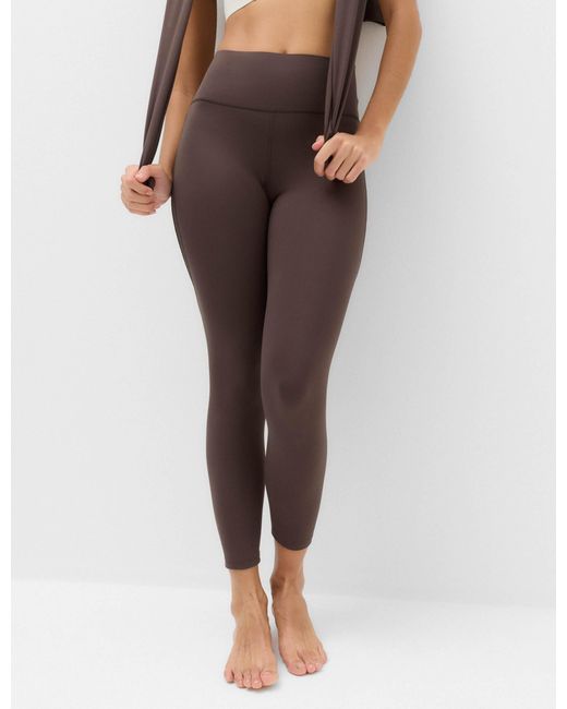 GOODMOVE Brown Women's Go Balance Mesh Insert 7/8 legging