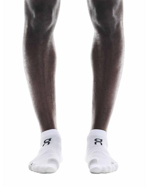 On Shoes White Women's Performance Run Sock Low