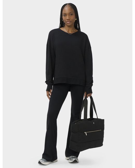 Sweaty Betty Black Women's After Class Open Back Tie Sweatshirt
