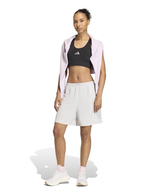 Adidas Black Women's Adi365 Running Pocket Medium Support Sports Bra
