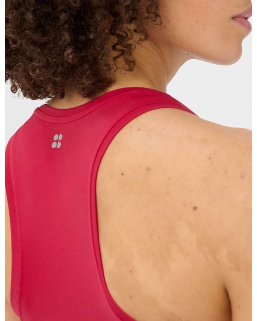 Sweaty Betty Red Women's Athlete Crop Seamless Workout Vest