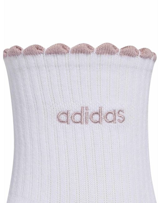 Adidas White Women's Quarter Sock 3 Pair Pack