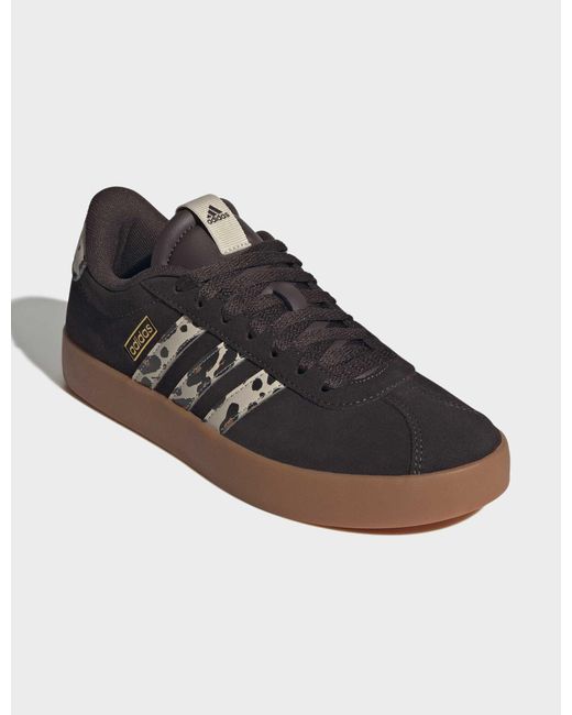 Adidas Brown Women's Vl Court 3.0 Shoes
