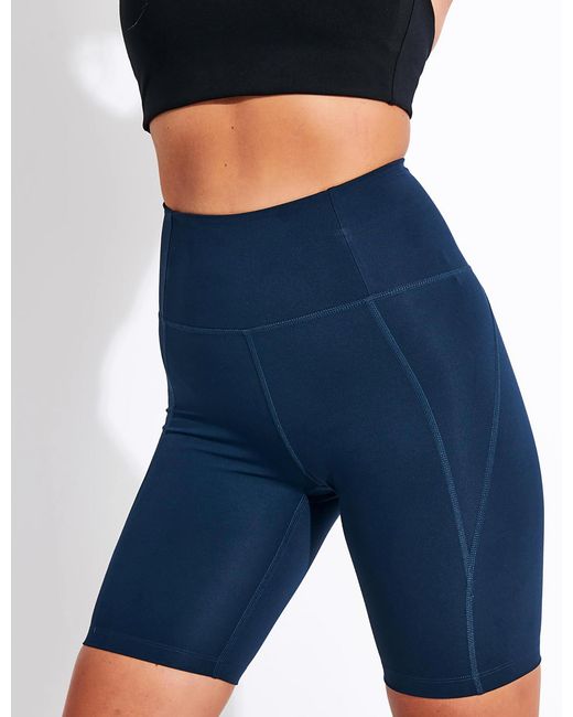GIRLFRIEND COLLECTIVE Blue High Waisted Bike Short
