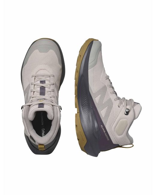 Salomon Gray Women's Elixir Activ Mid Gore-tex Trail Shoes