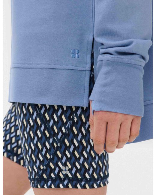 Sweaty Betty Blue Women's After Class Open Back Tie Sweatshirt