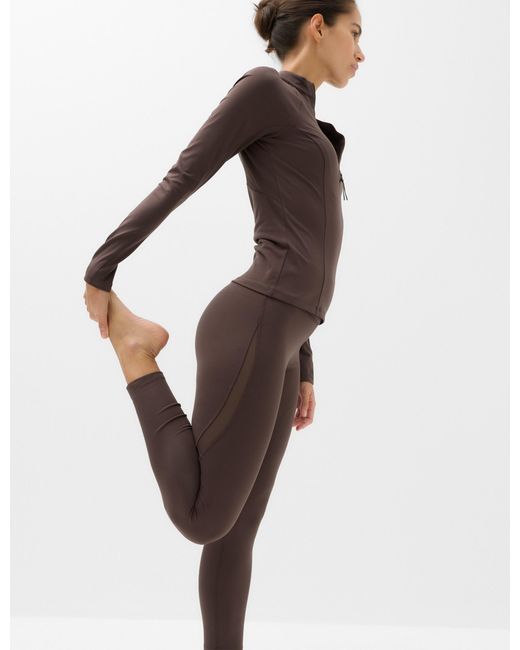 GOODMOVE Brown Women's Go Balance Mesh Insert 7/8 legging