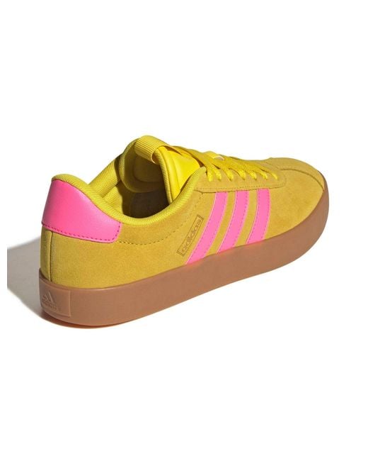 Adidas Yellow Women's Vl Court 3.0 Shoes