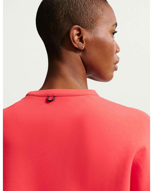 Nike Red Women's 24.7 Impossiblysoft Dri-fit Oversized Top
