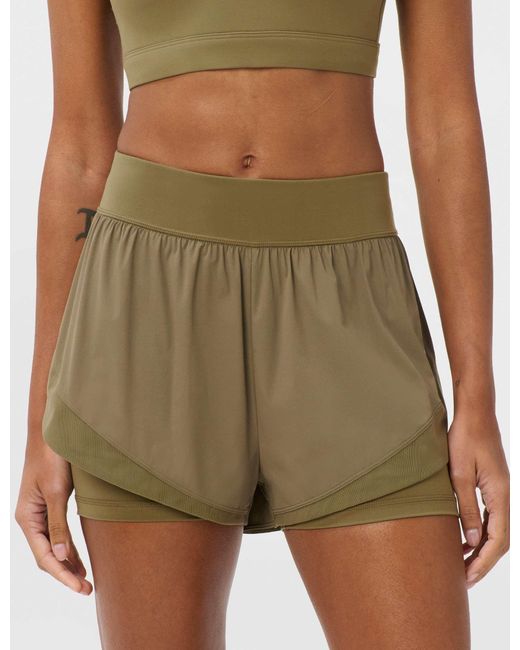 Sweaty Betty Green Women's Tempo Run Shorts