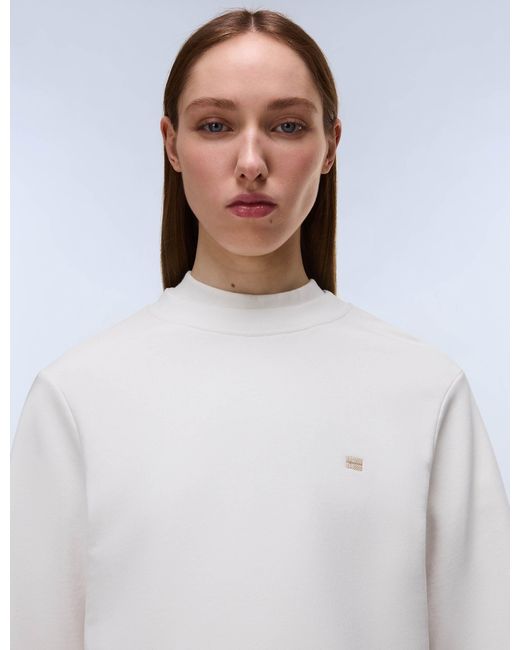 Napapijri White Women's Aurora Crew Neck Sweatshirt